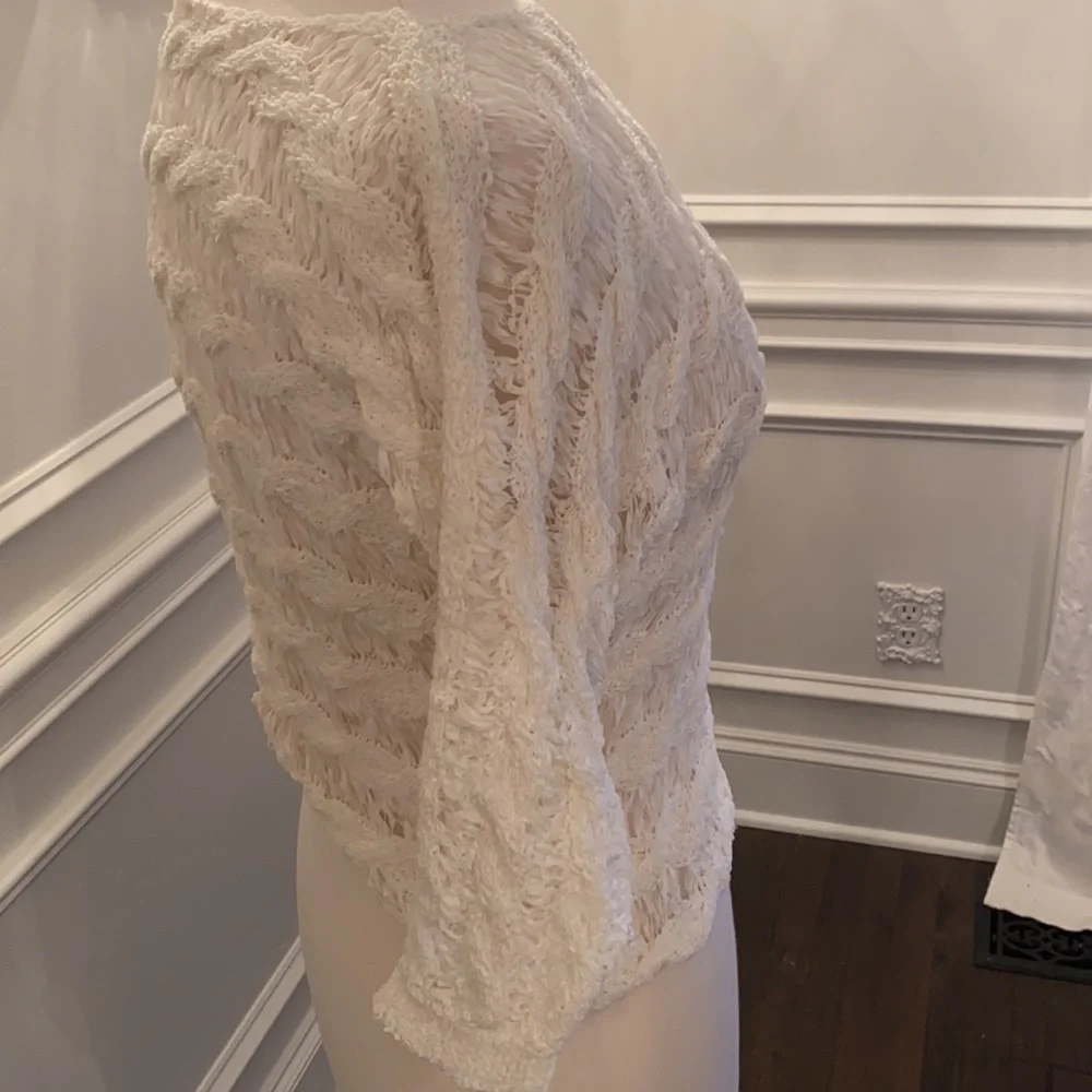 Anthropologie MOTH Ribbon Weave Sweater - Picture 5 of 8